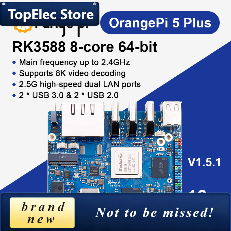 Orange Pi 5 Plus 16Gb - TopElec Orange Pi 5 Plus, 16GB