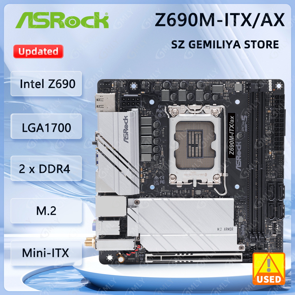 Placa base ASROCK Z690M-ITX/ax - Lga1700 Itx Motherboard Ddr5 reseña y precio