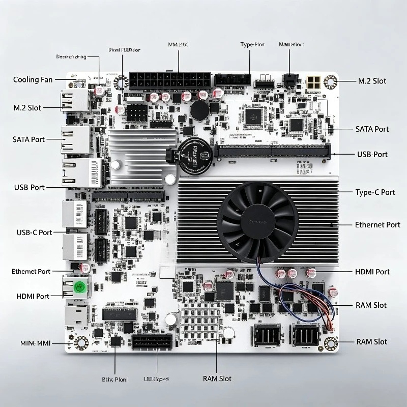 RAM DDR5, Dual M.2 NVMe, Ether - Nas Motherboard 8 Sata Mini Itx reseña y precio
